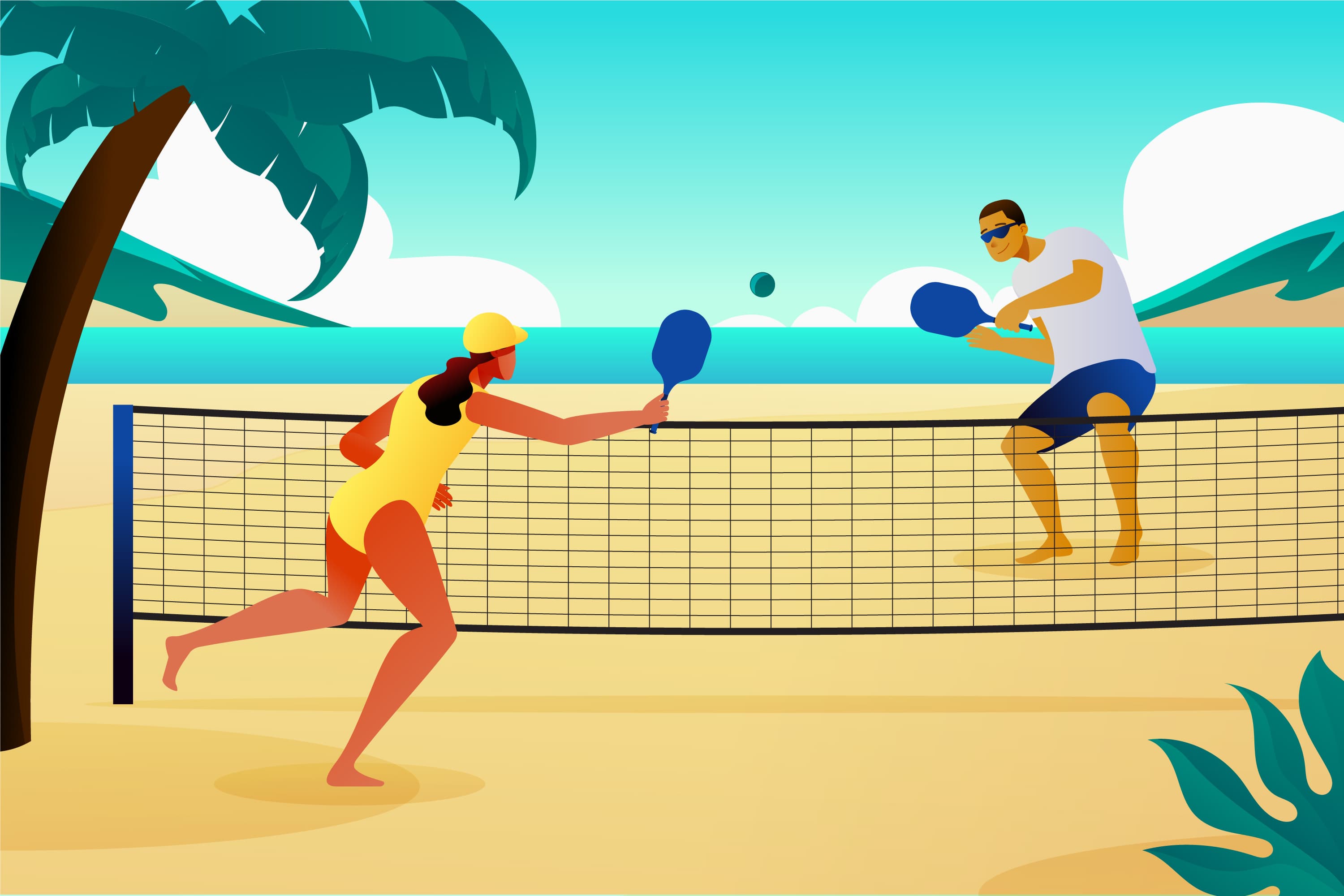 Beach Tennis Background